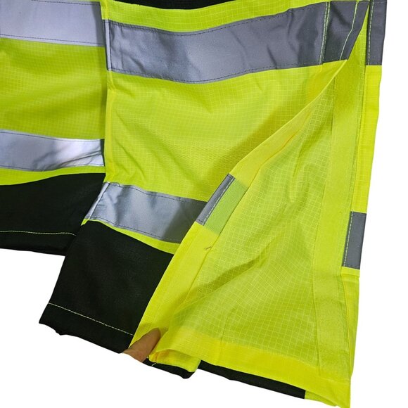 PIP Insulated Bib Overalls Sz XL High Visibility Pockets Reflective Ripstop - Picture 3 of 12